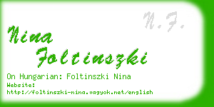 nina foltinszki business card